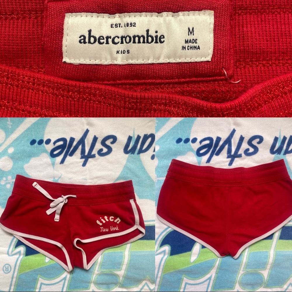 Abercrombie Kids red sleep shorts size M